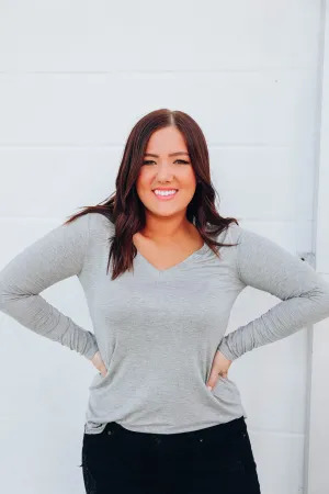 Easy Peasy Top - H. Grey
