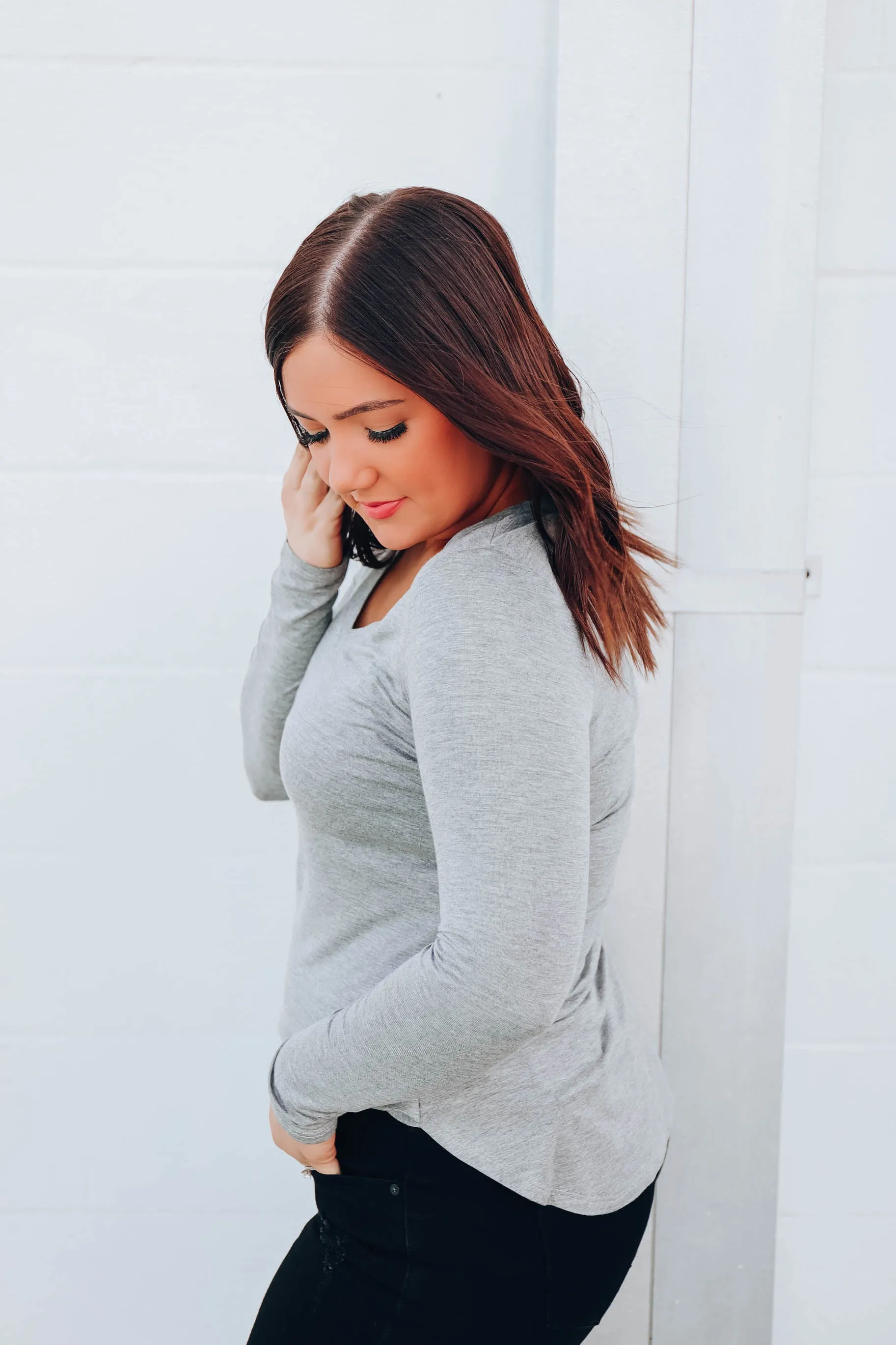 Easy Peasy Top - H. Grey