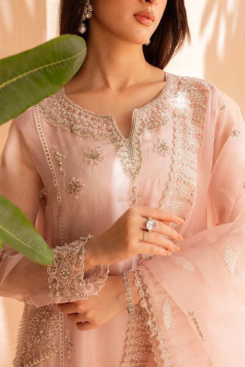 Embellished Kameez Trouser Pink Pakistani Wedding Dress