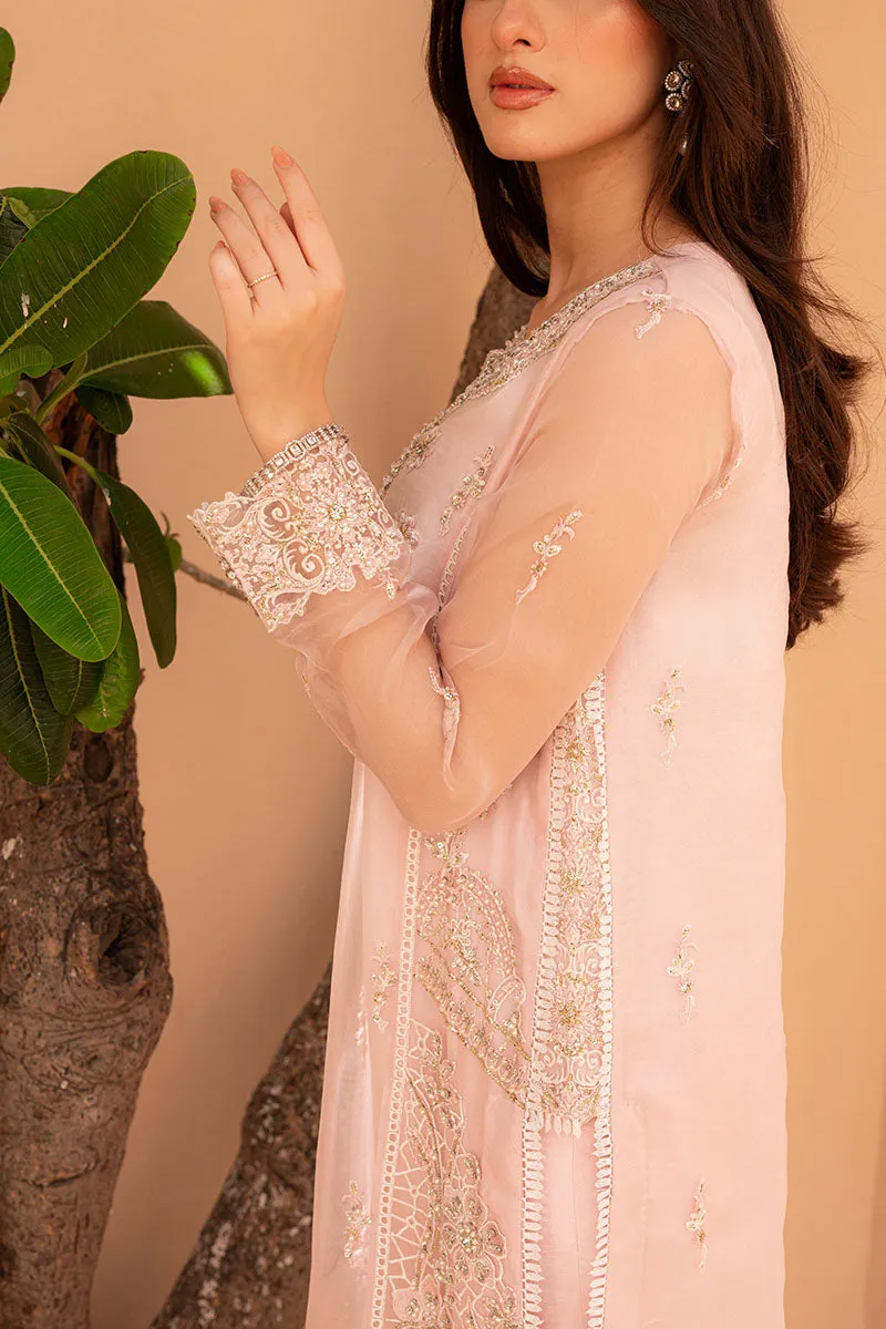 Embellished Kameez Trouser Pink Pakistani Wedding Dress