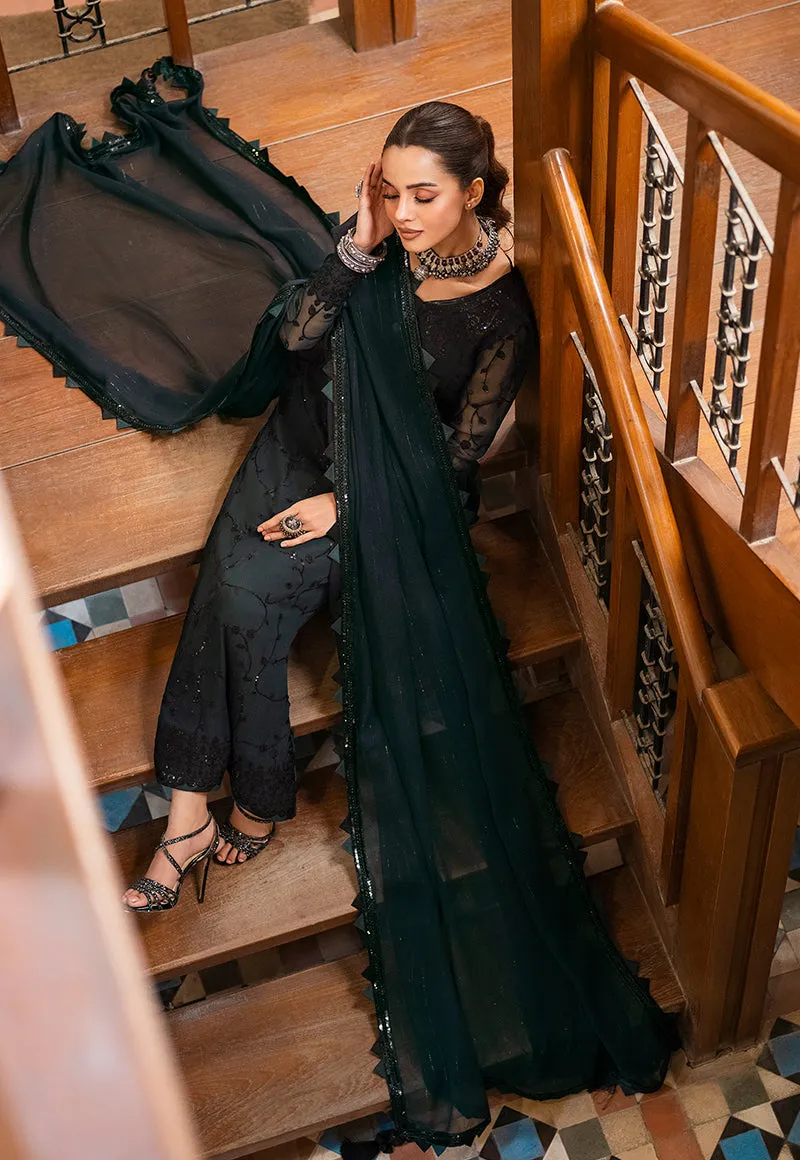 Embroidered Bottle Green Classical Pakistani Kameez Salwar Suit