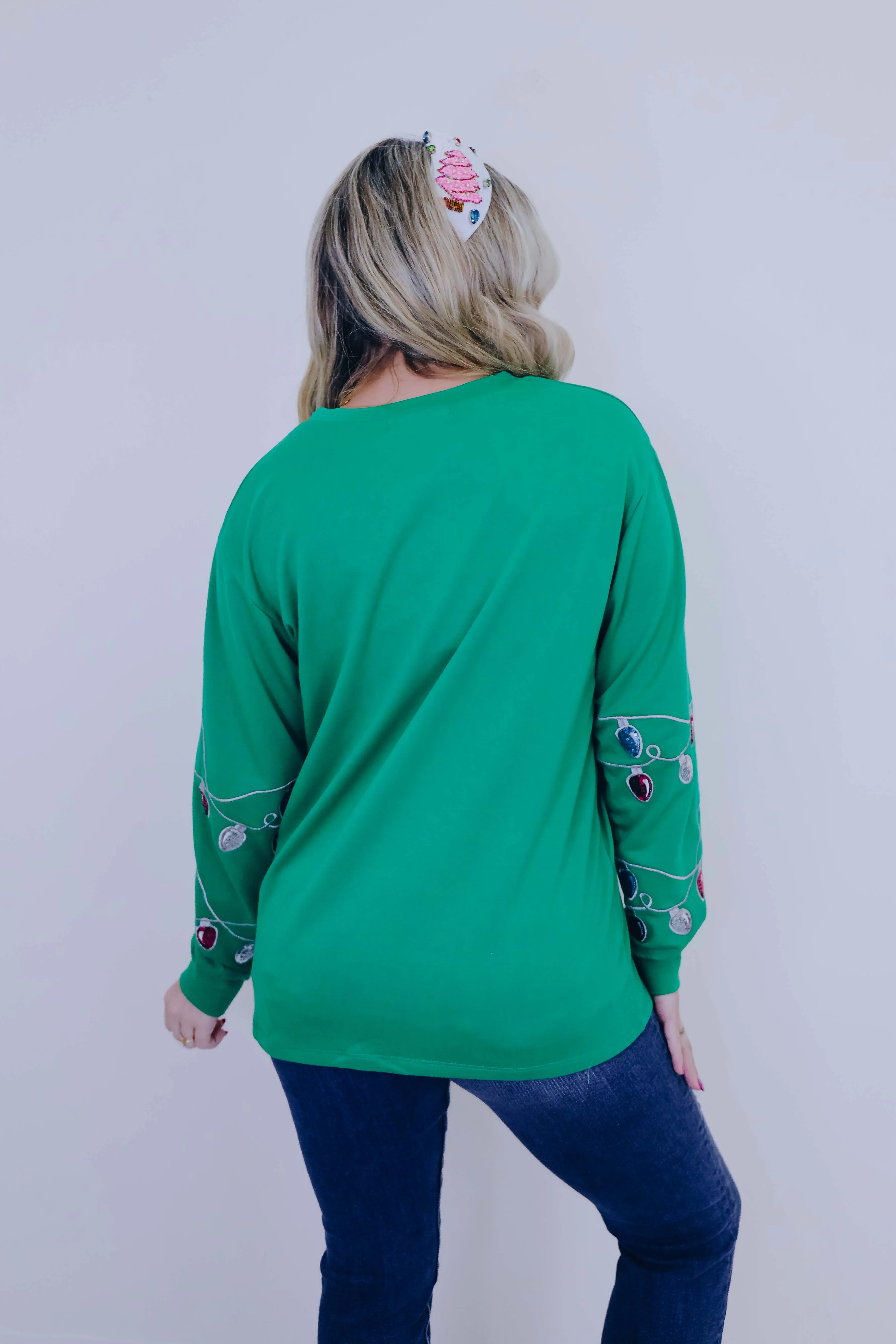 Fa La La La La Sequin Long Sleeved Top
