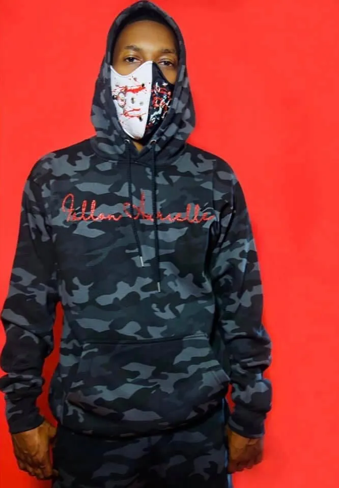 Fallon Aurielle Unisex Signature War Hoodie (Gray, Black, Red Camo)