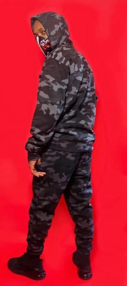 Fallon Aurielle Unisex Signature War Hoodie (Gray, Black, Red Camo)