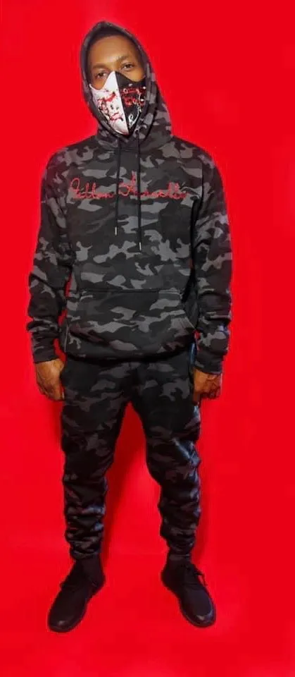 Fallon Aurielle Unisex Signature War Hoodie (Gray, Black, Red Camo)