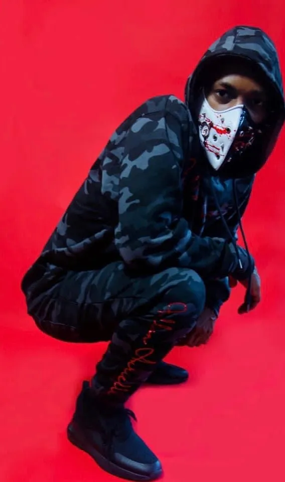 Fallon Aurielle Unisex Signature War Hoodie (Gray, Black, Red Camo)