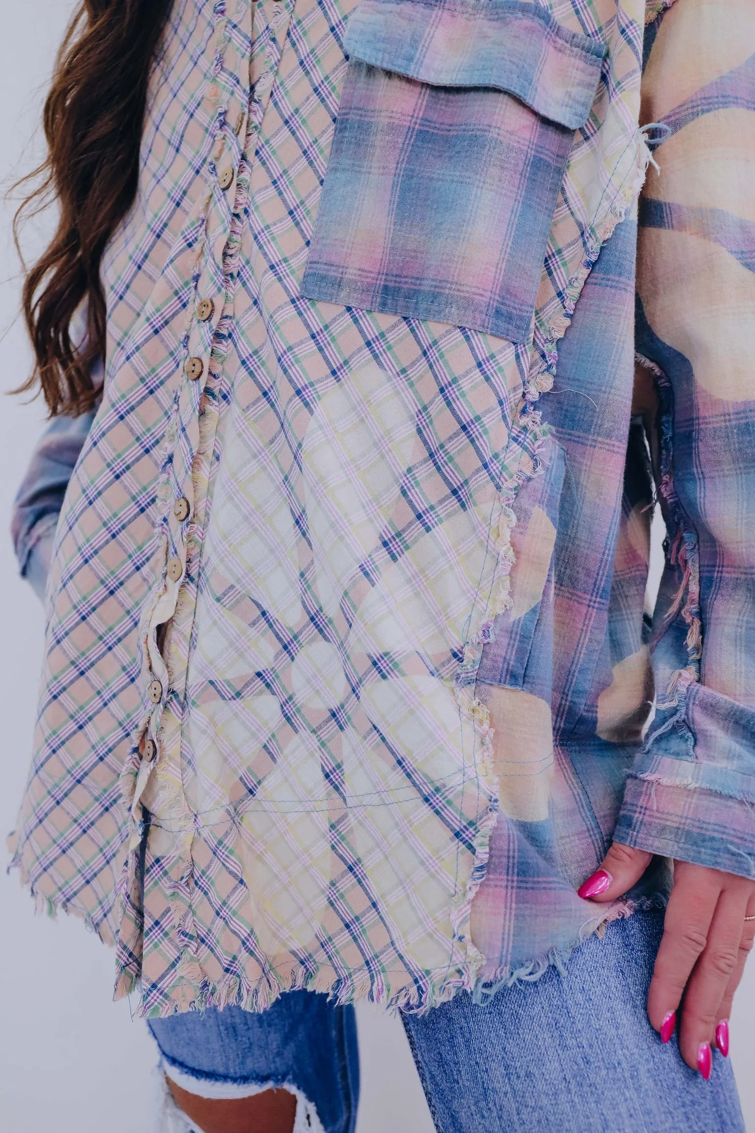 Flowers N Flannel Oversized Shirt