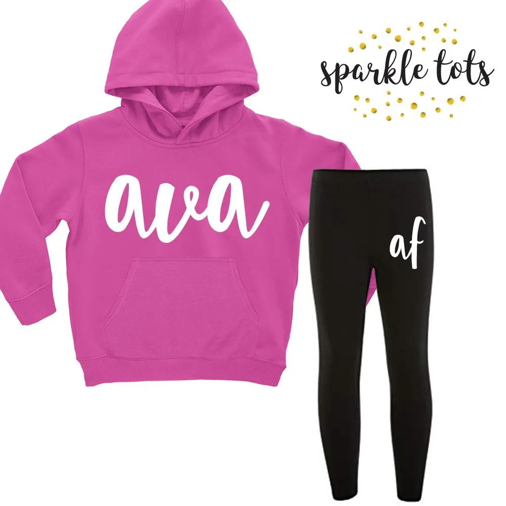 Girls Personalised Hoodie Outfit