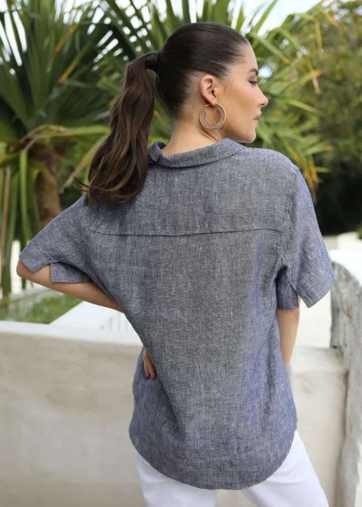 Goondiwindi Cotton Linen Top 4354-97