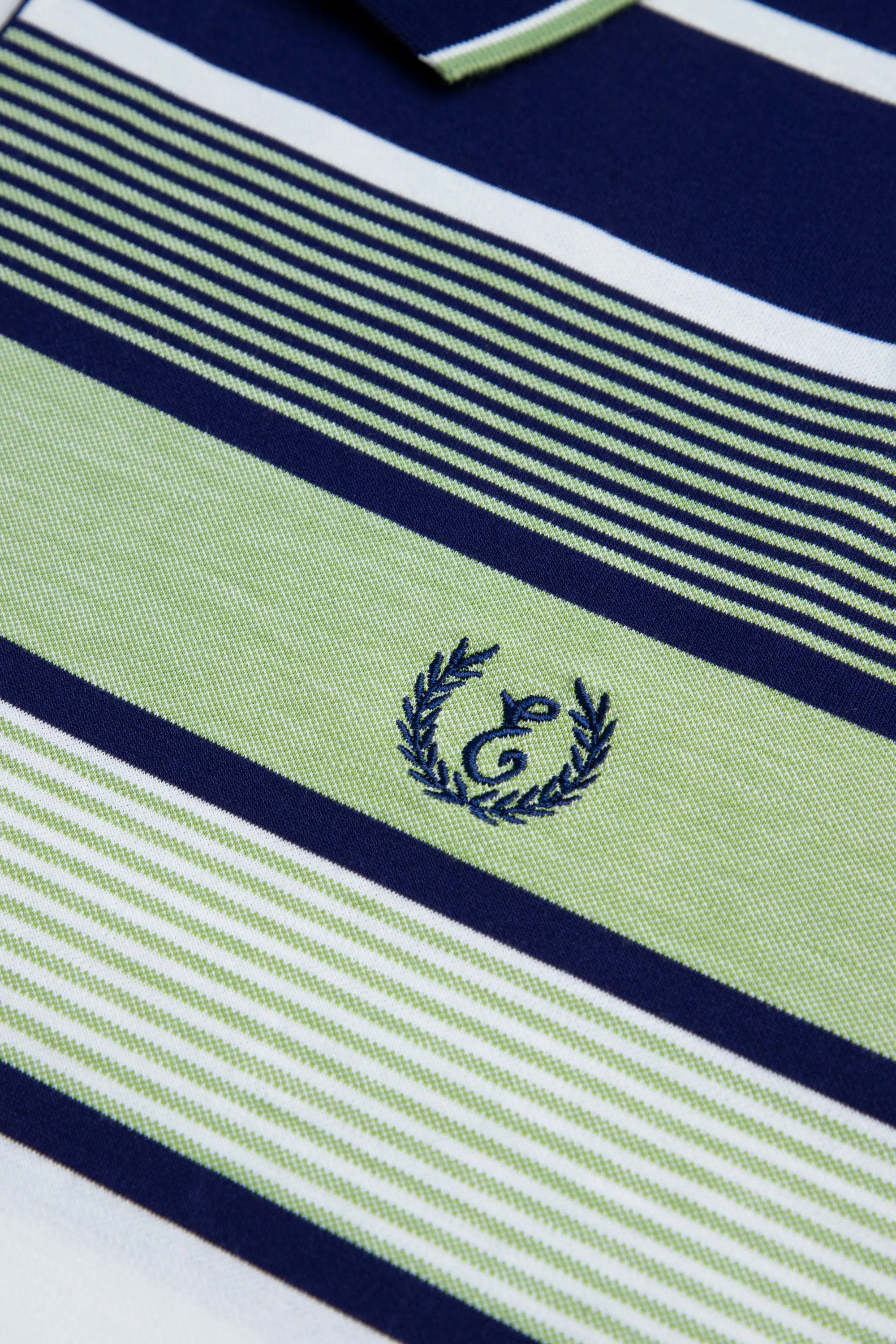 Green Striped Polo