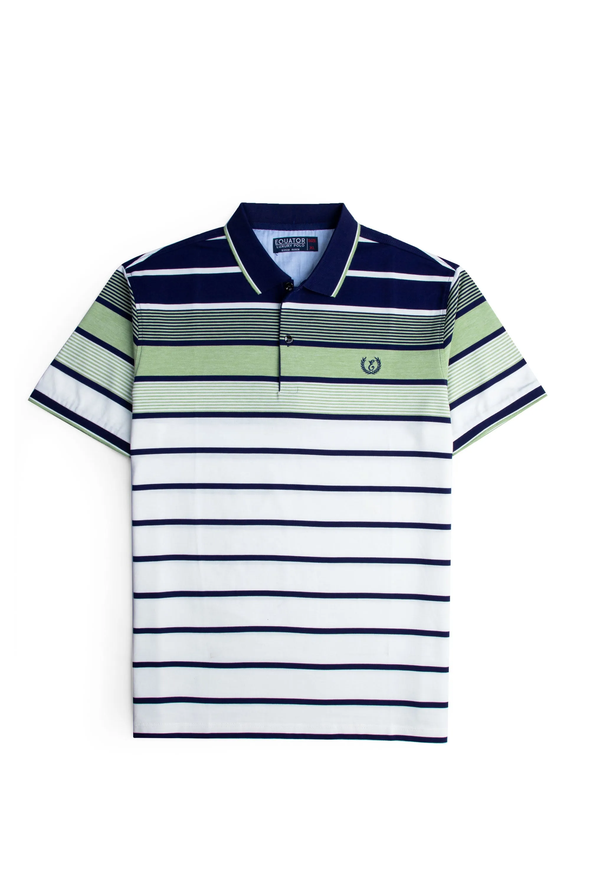 Green Striped Polo