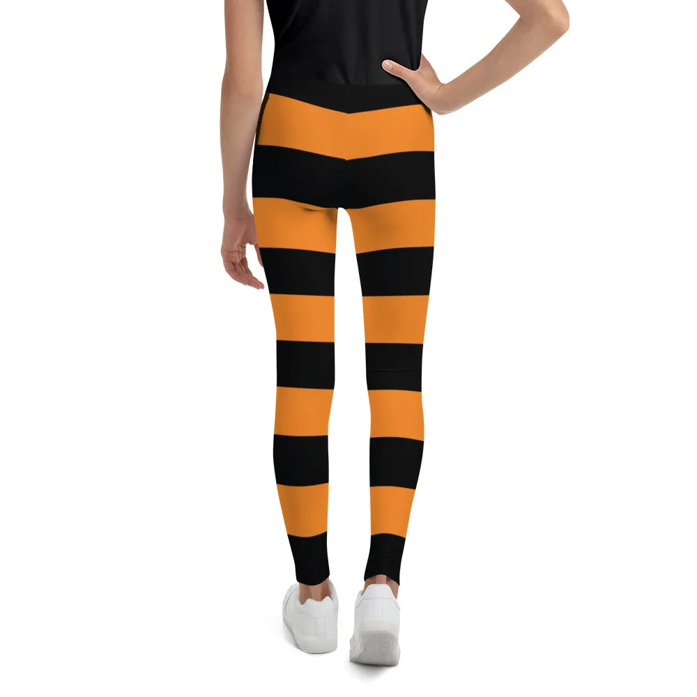 Halloween Stripes Youth Leggings