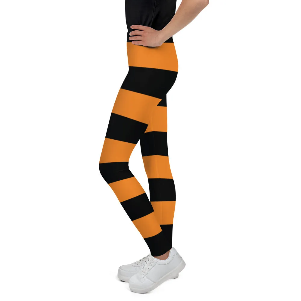 Halloween Stripes Youth Leggings