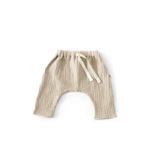 Harem Muslin Pants - Shortbread