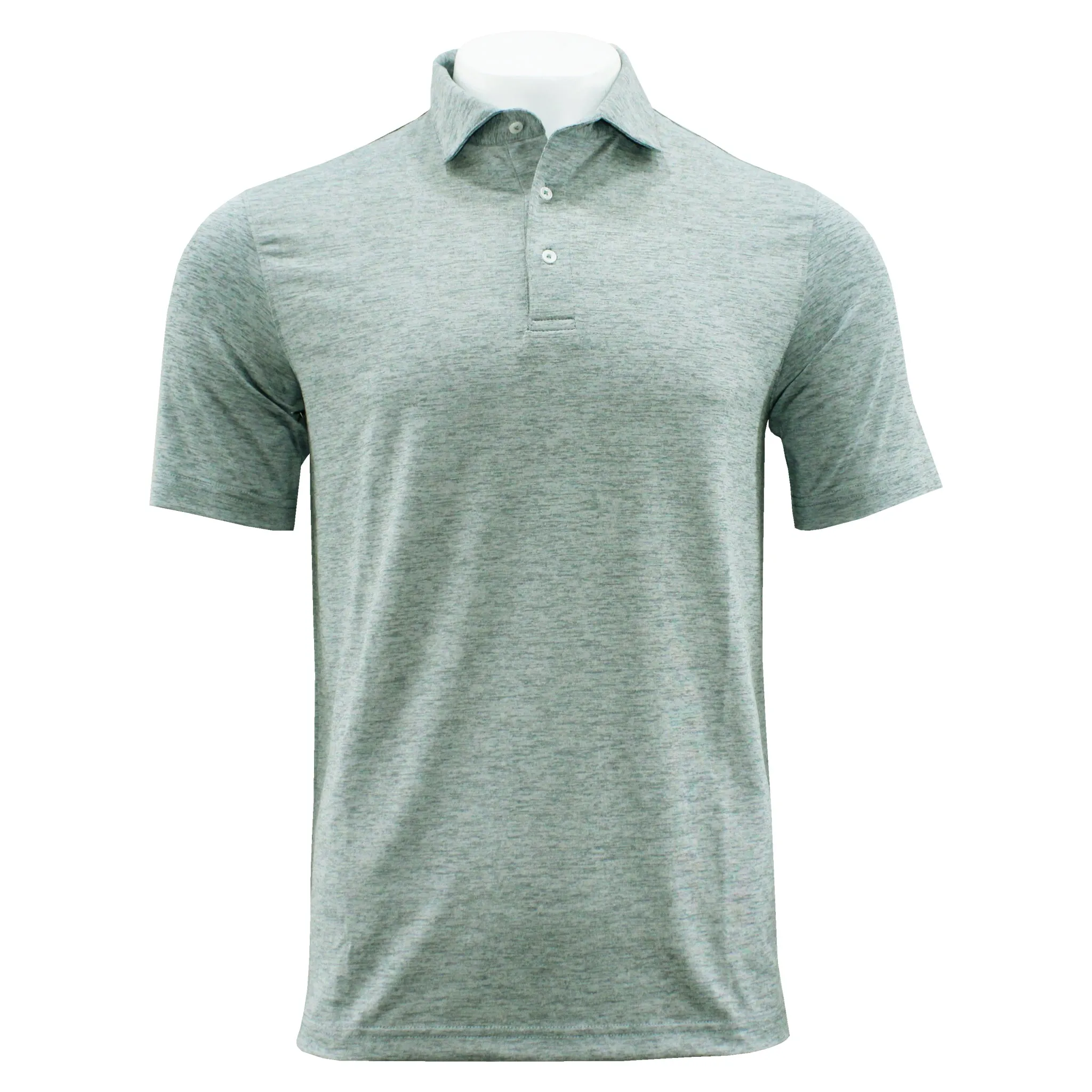 Heather Classic Fit Golf Shirt - Lt Green