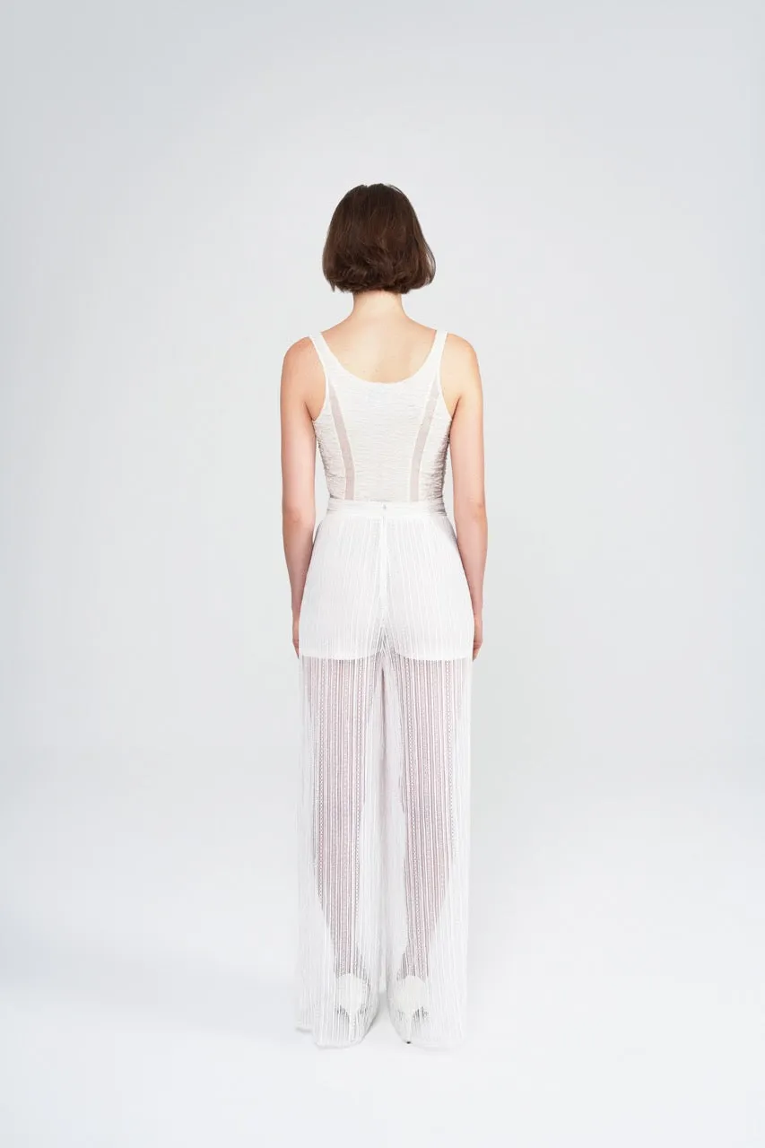 High Waisted Lace Trousers  (Try-on)