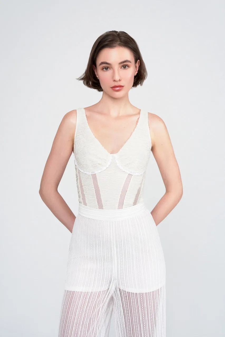 High Waisted Lace Trousers  (Try-on)