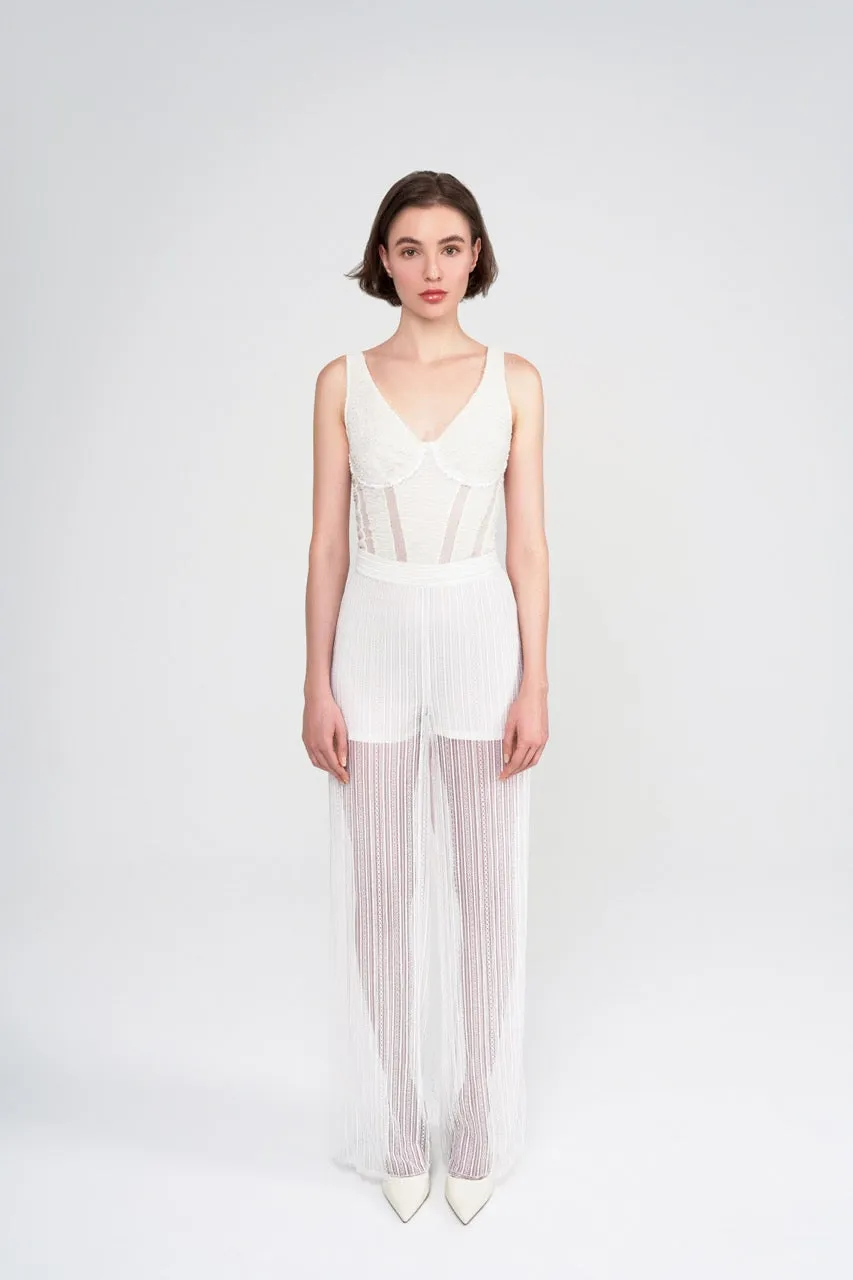High Waisted Lace Trousers  (Try-on)