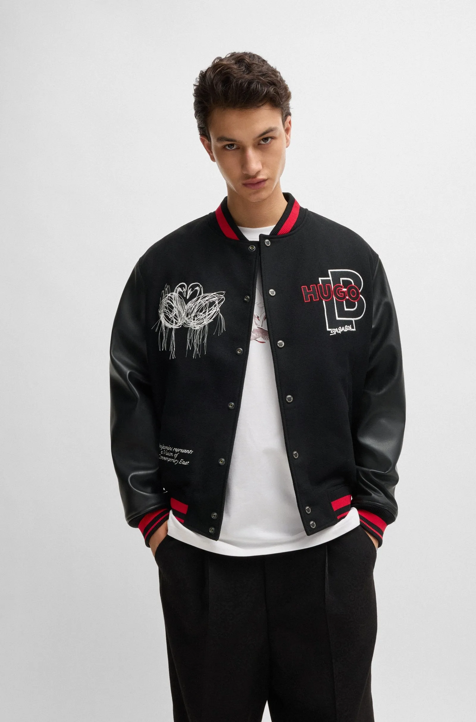 HUGO Casual Jackets Relaxed Fit in Leather - OGUZ_LB 10247033 01-50525239