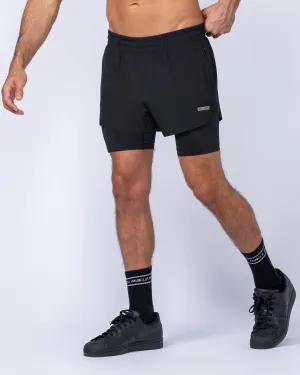 Hybrid 3" Shorts - Black