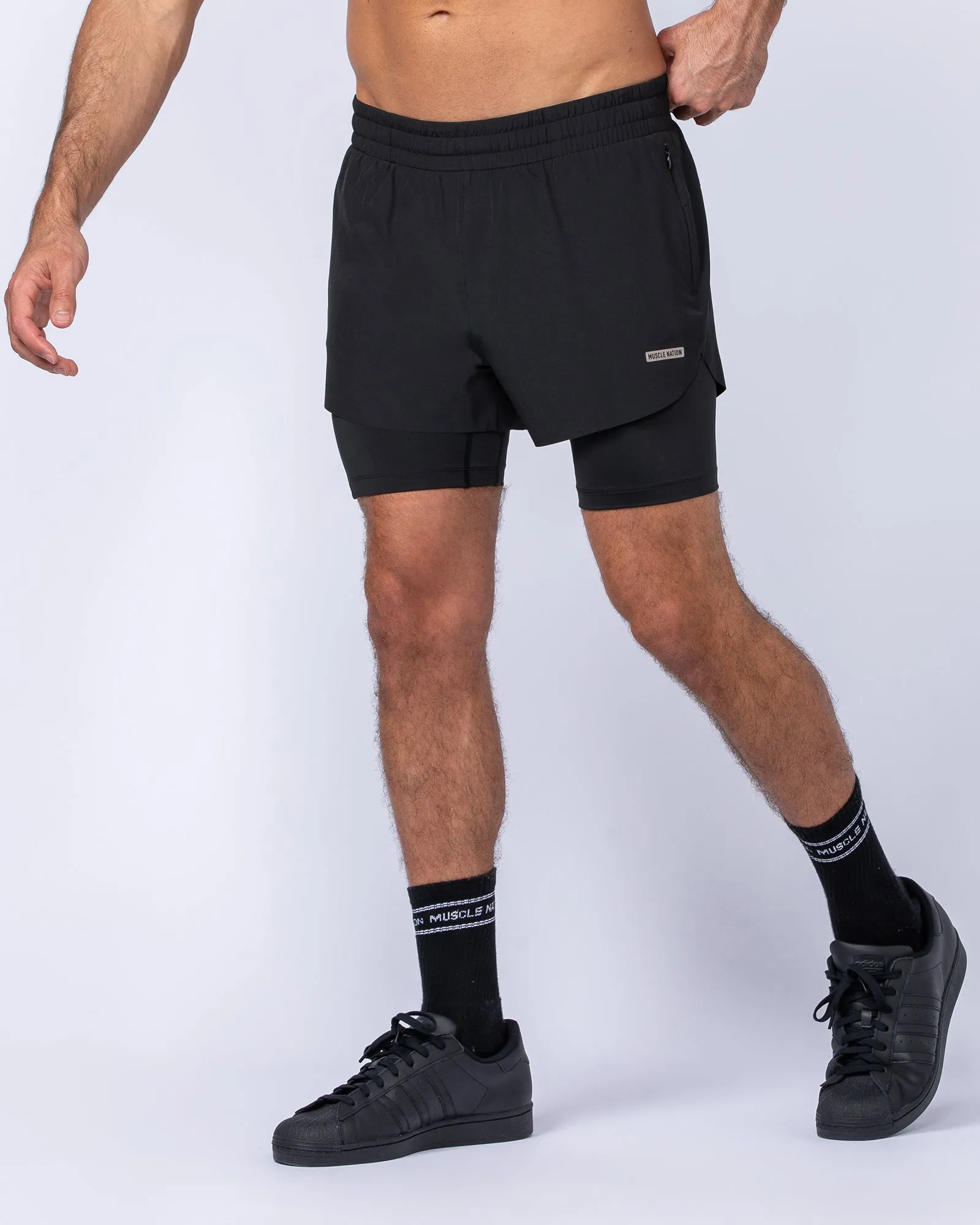 Hybrid 3" Shorts - Black