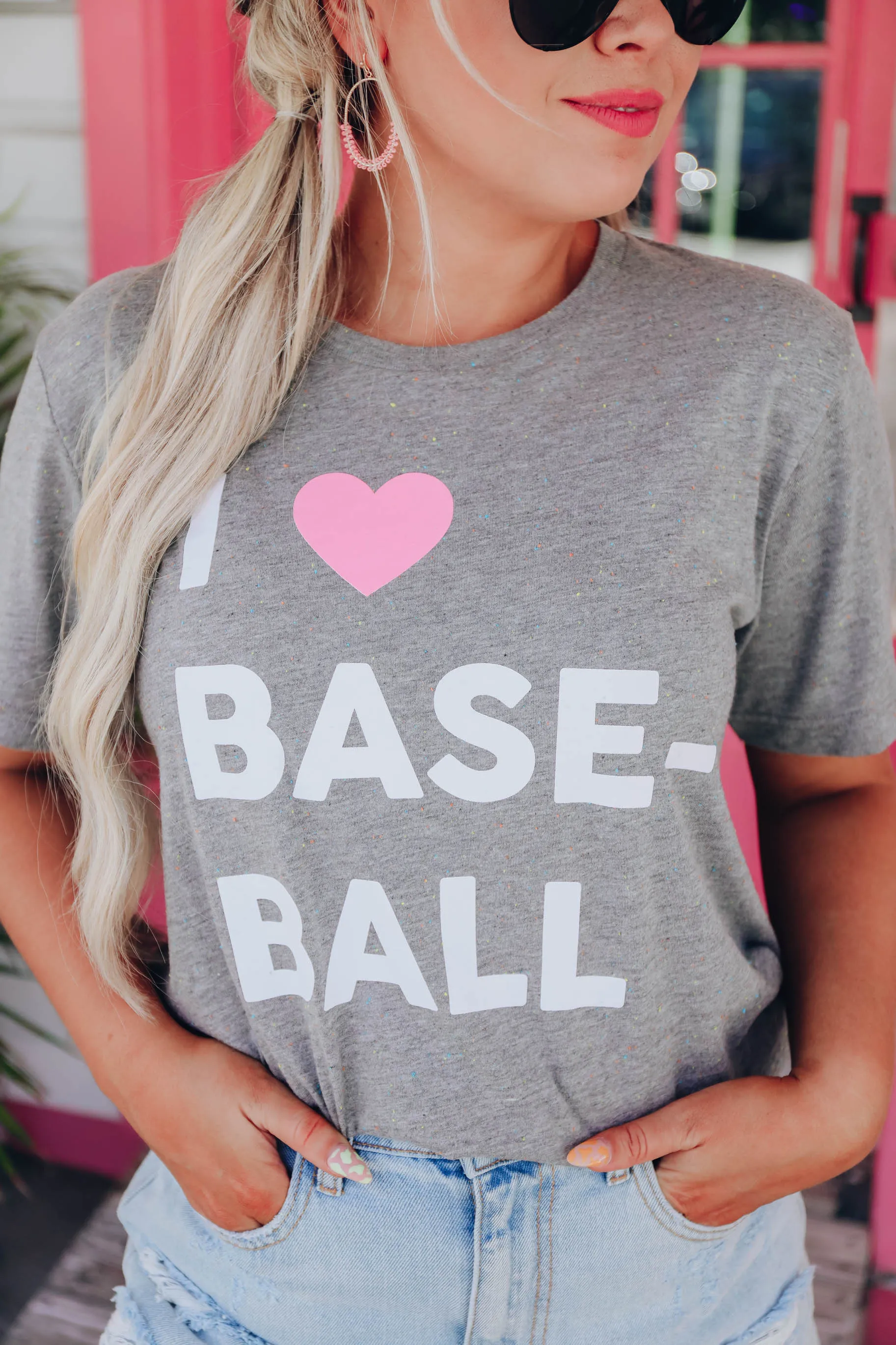 I Heart Baseball Graphic Tee S- XXL