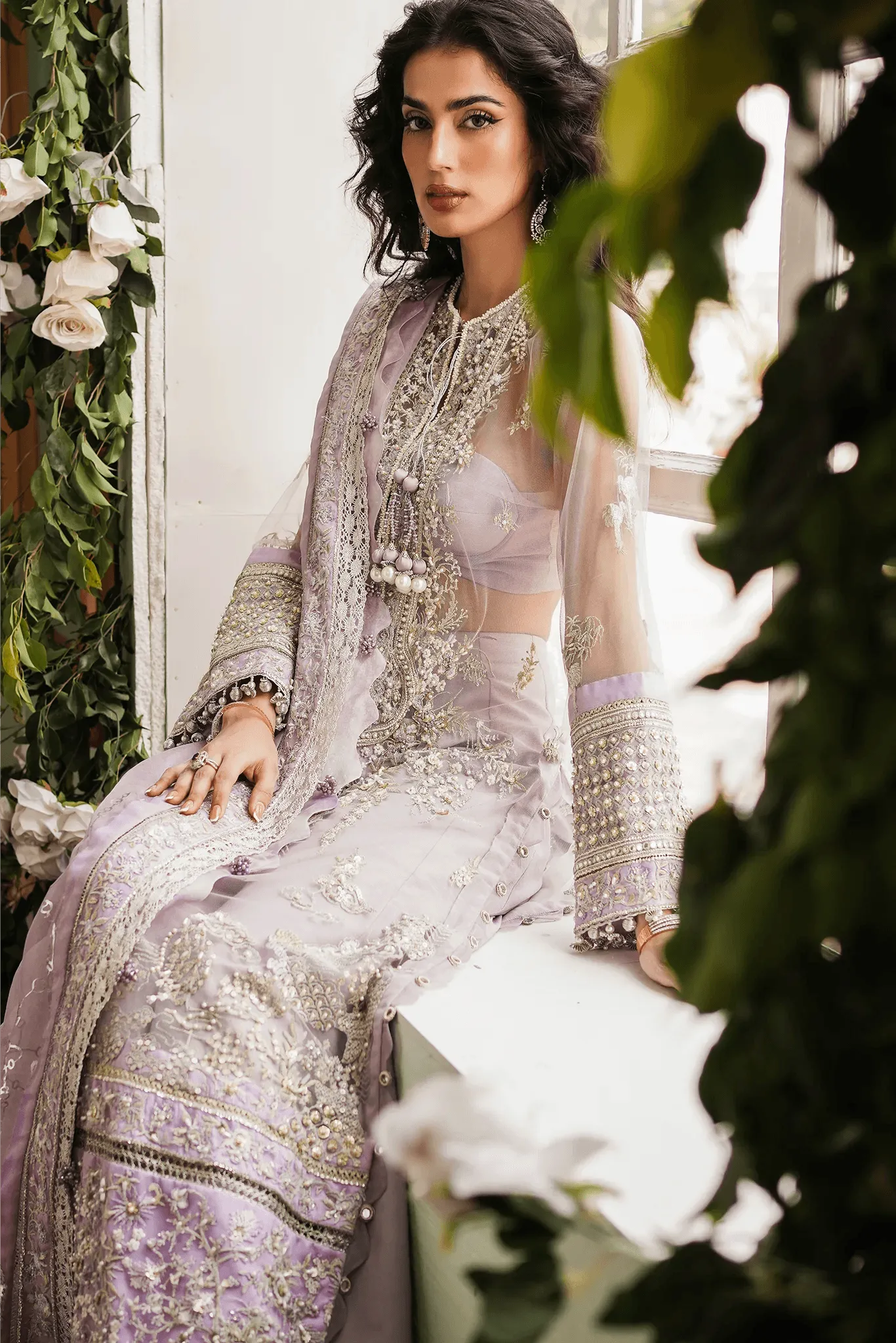 Indian Wedding Dress in Kameez Trouser Dupatta Style
