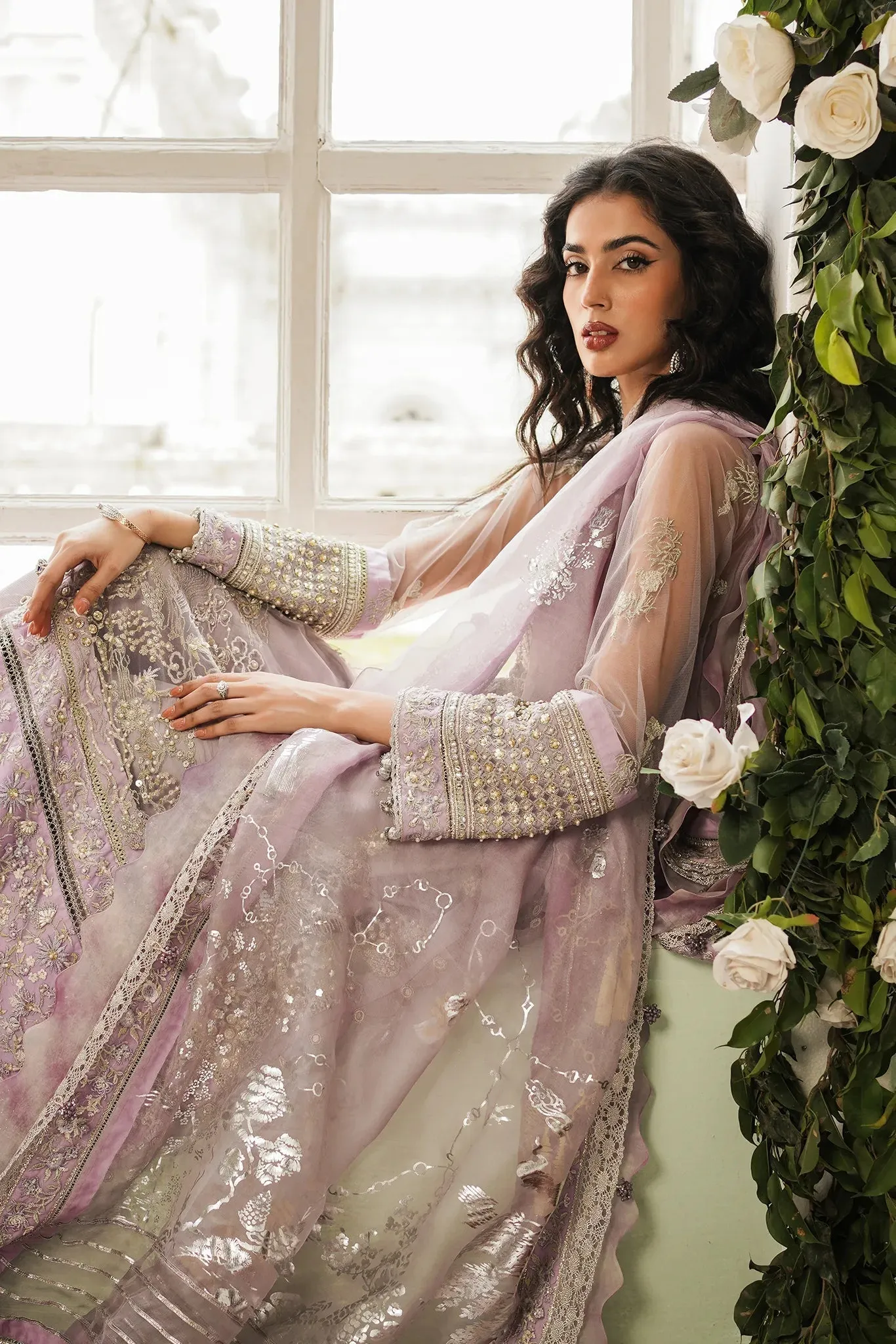 Indian Wedding Dress in Kameez Trouser Dupatta Style