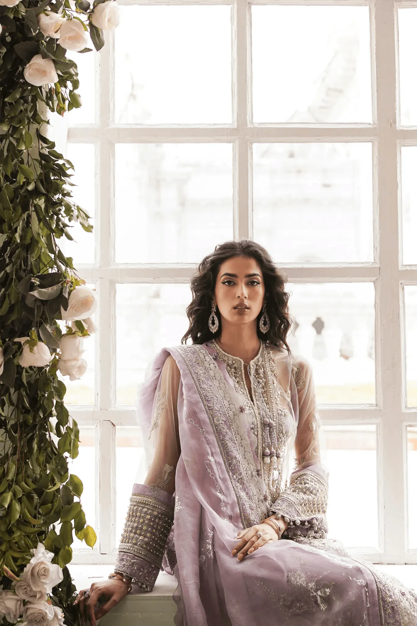 Indian Wedding Dress in Kameez Trouser Dupatta Style