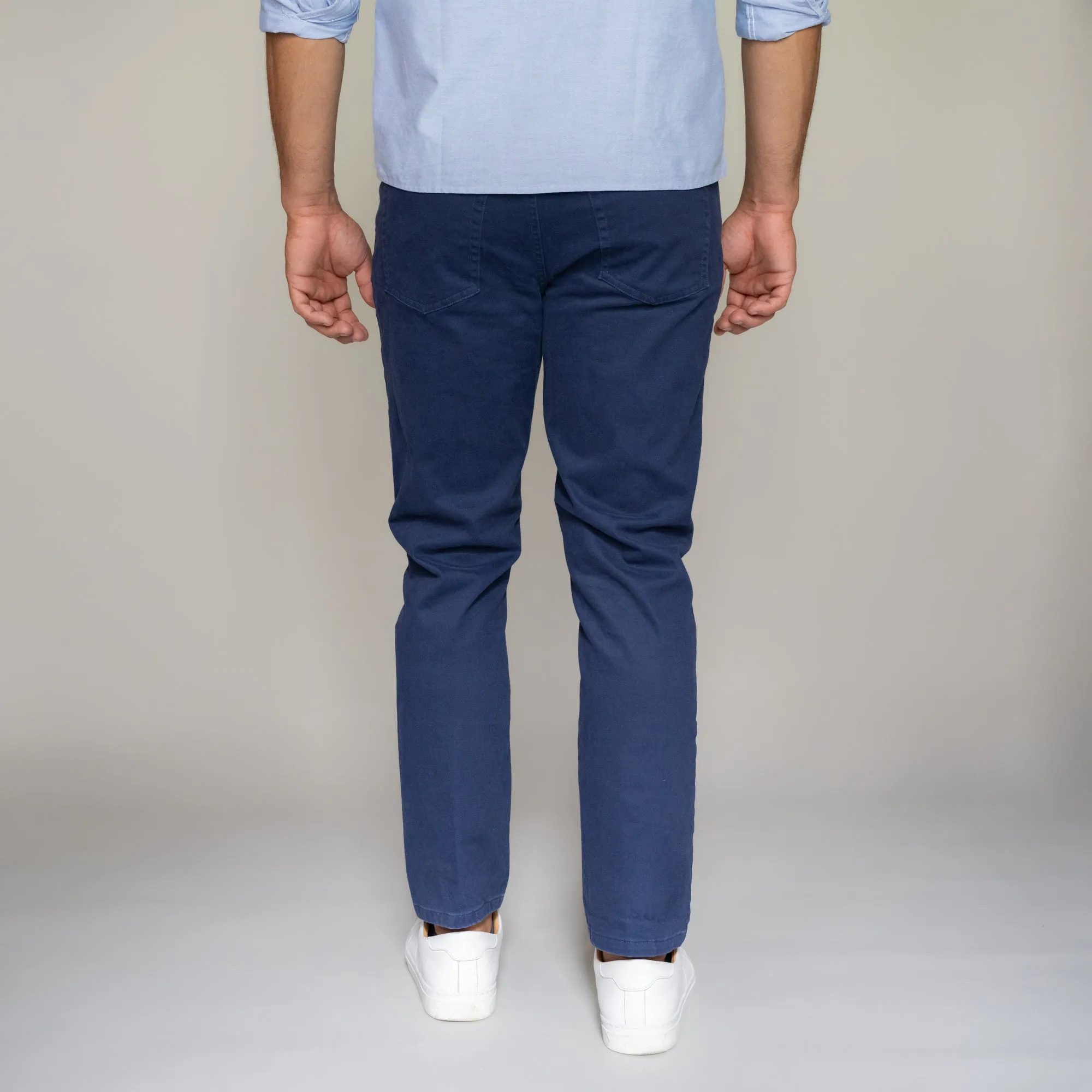 Italian 5-Pocket Pants - Navy