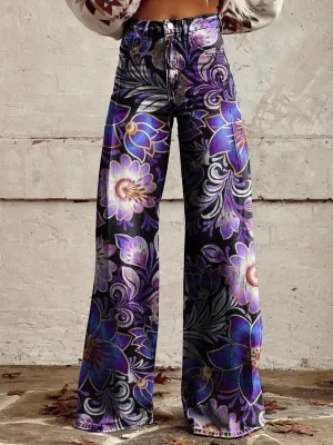 Jessica -  High Waist Flared Wide Leg Pants
