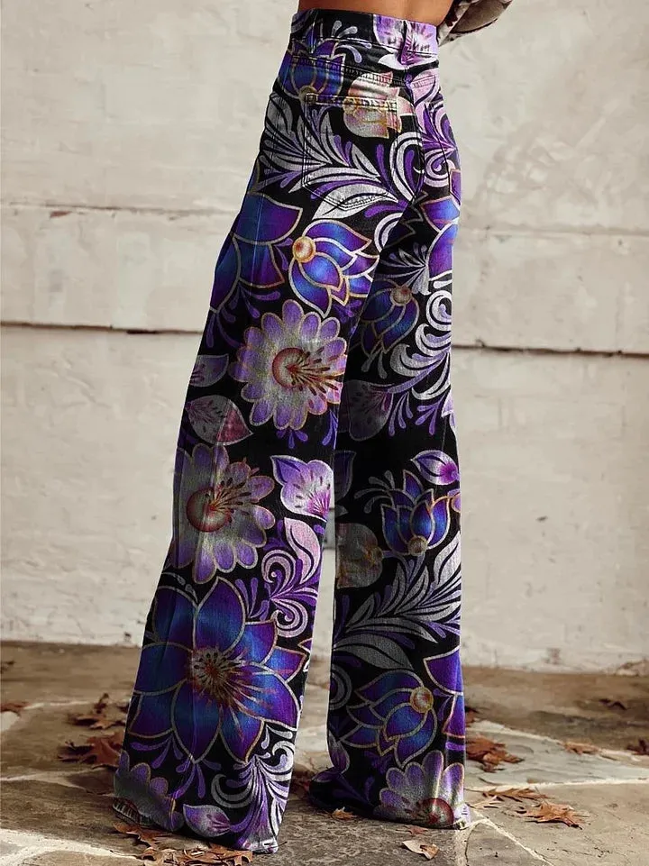 Jessica -  High Waist Flared Wide Leg Pants