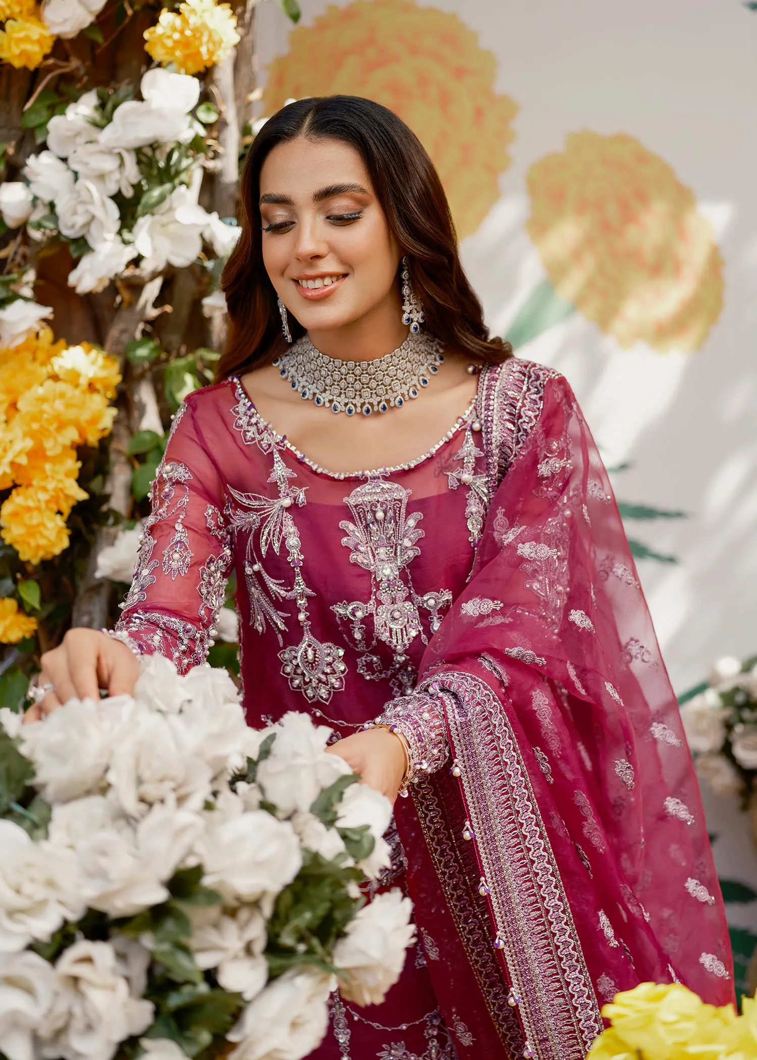 Kameez Trouser Embroidered Pakistani Wedding Dress