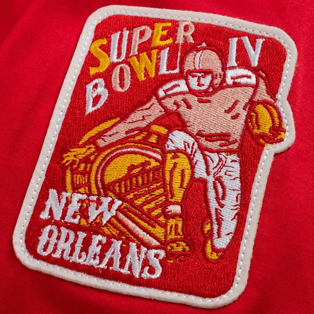 Kansas City Chiefs Red Satin Windbreaker