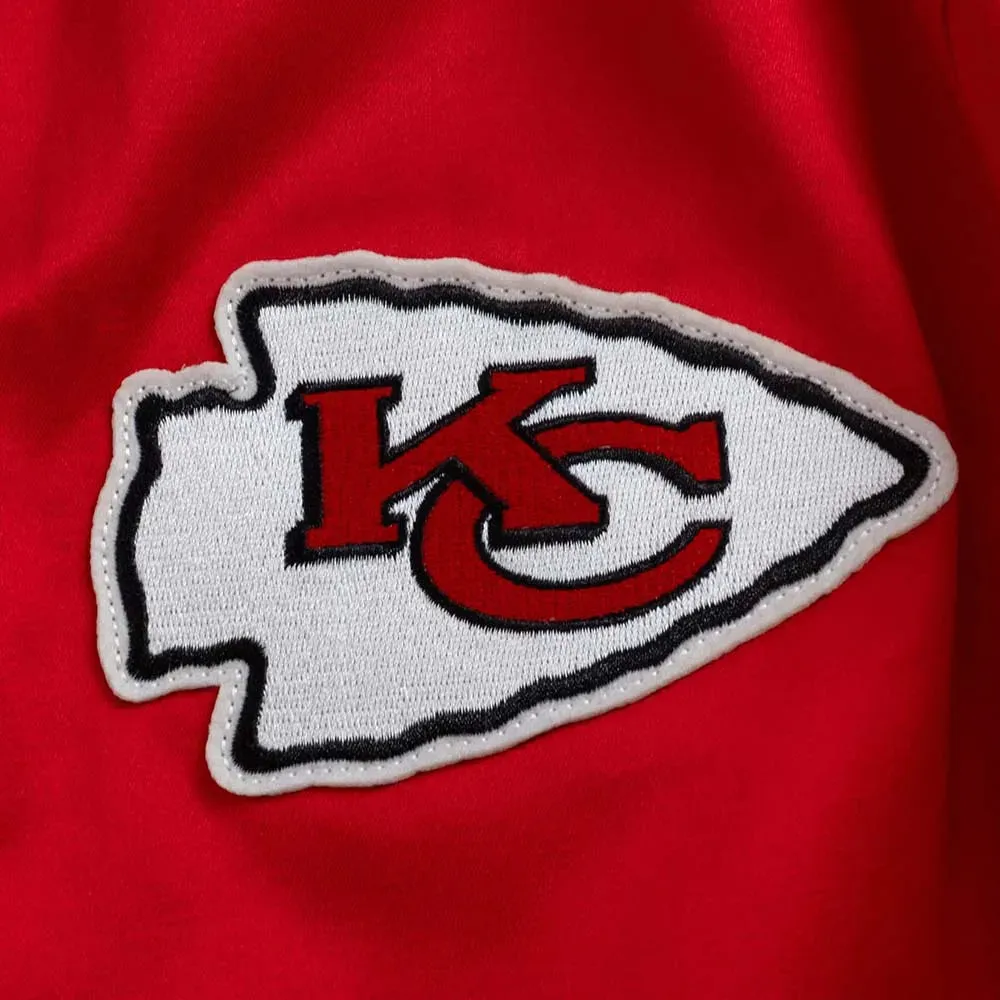 Kansas City Chiefs Red Satin Windbreaker
