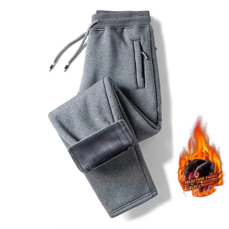 Lamb Cashmere Thickened Sports Casual Straight Pants