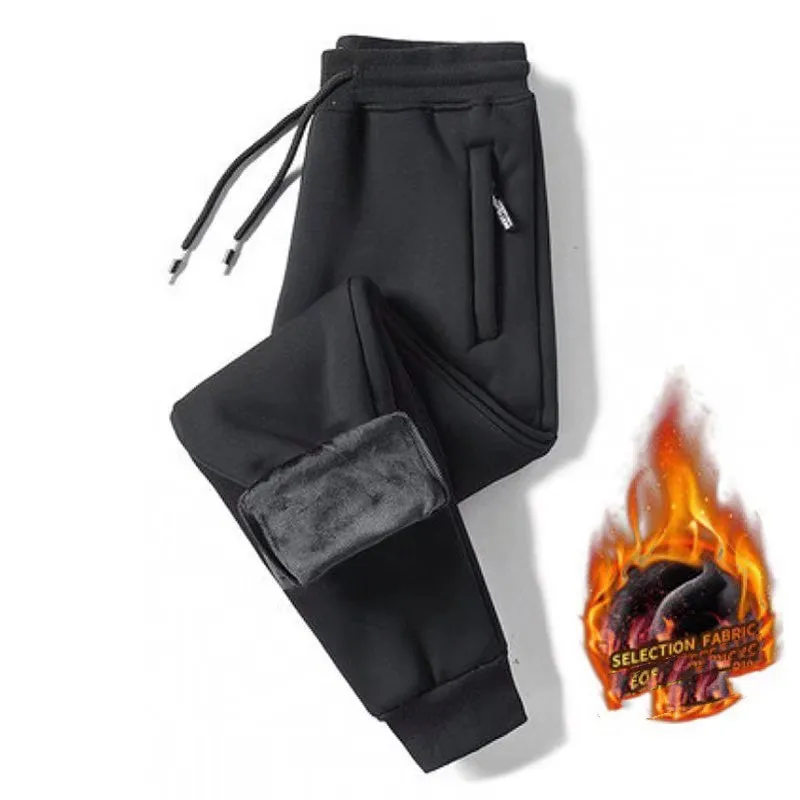 Lamb Cashmere Thickened Sports Casual Straight Pants
