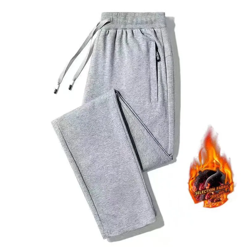Lamb Cashmere Thickened Sports Casual Straight Pants