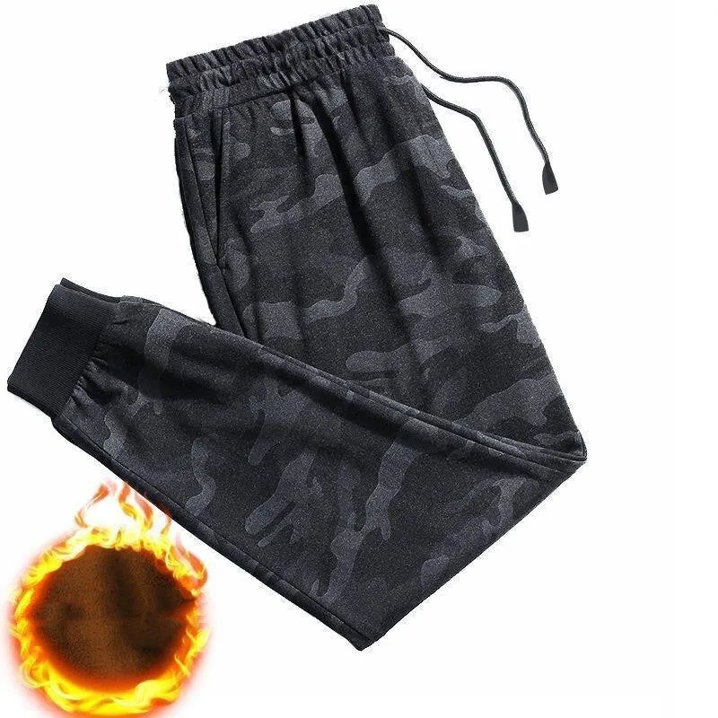 Lamb Cashmere Thickened Sports Casual Straight Pants