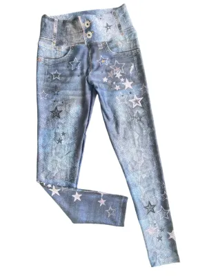 Legging Stars Silver & Gold