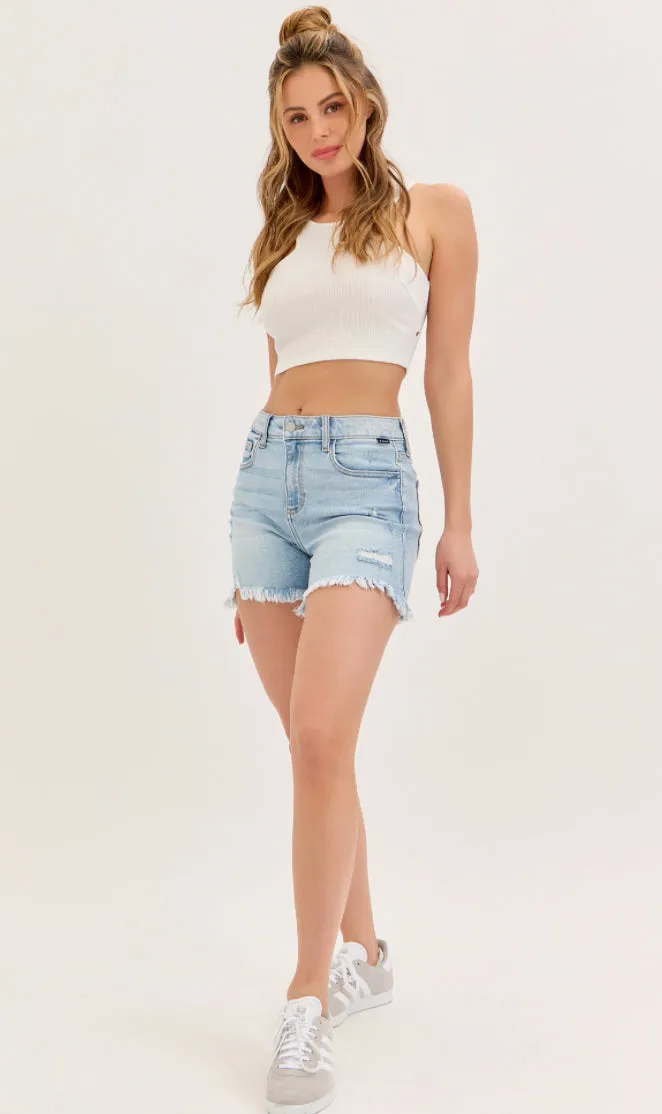 Leslie Boyfriend Shorts Light Denim