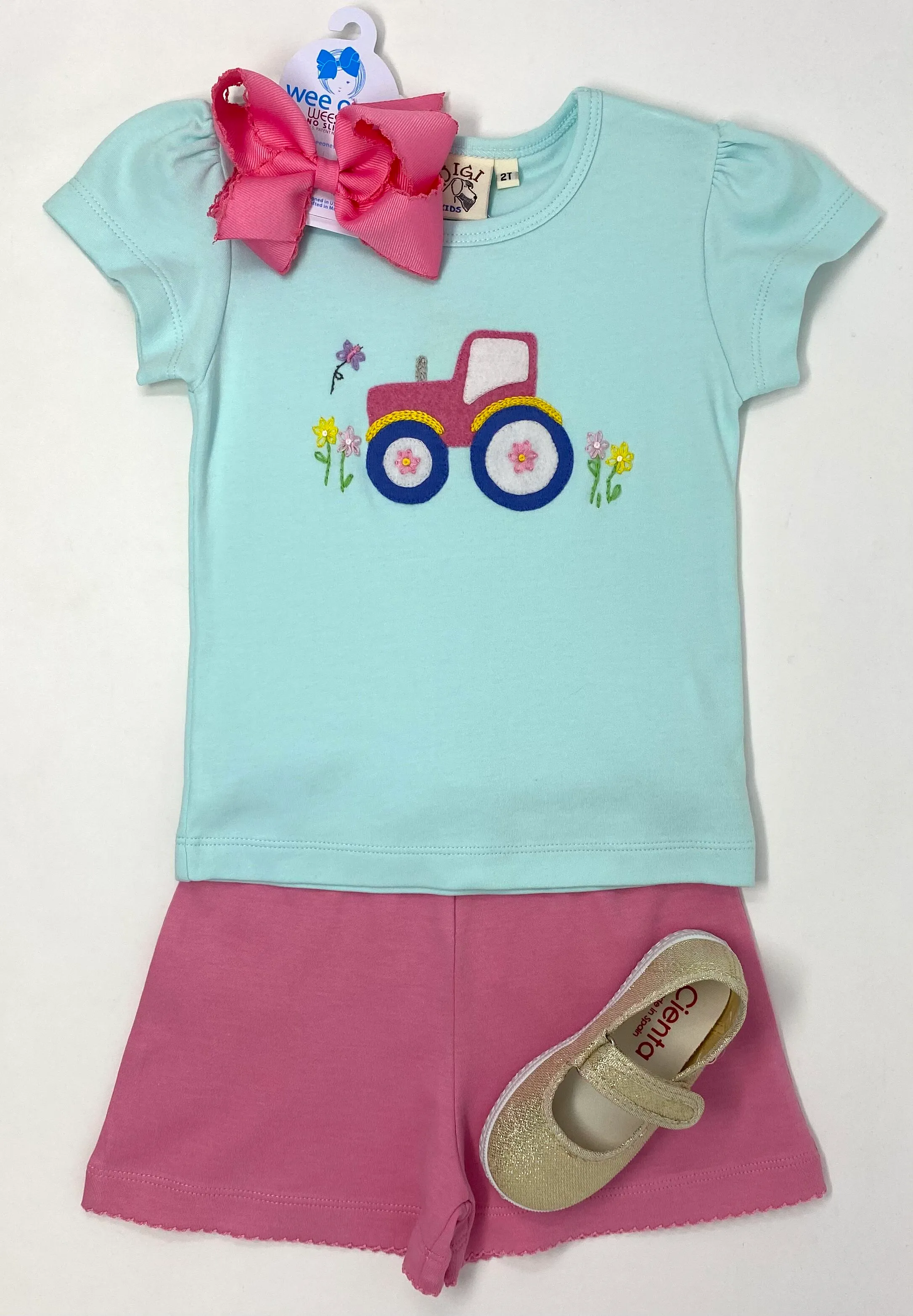 Light Bubblegum Picot Trim Shorts
