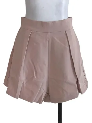Light Peach Pleated Shorts