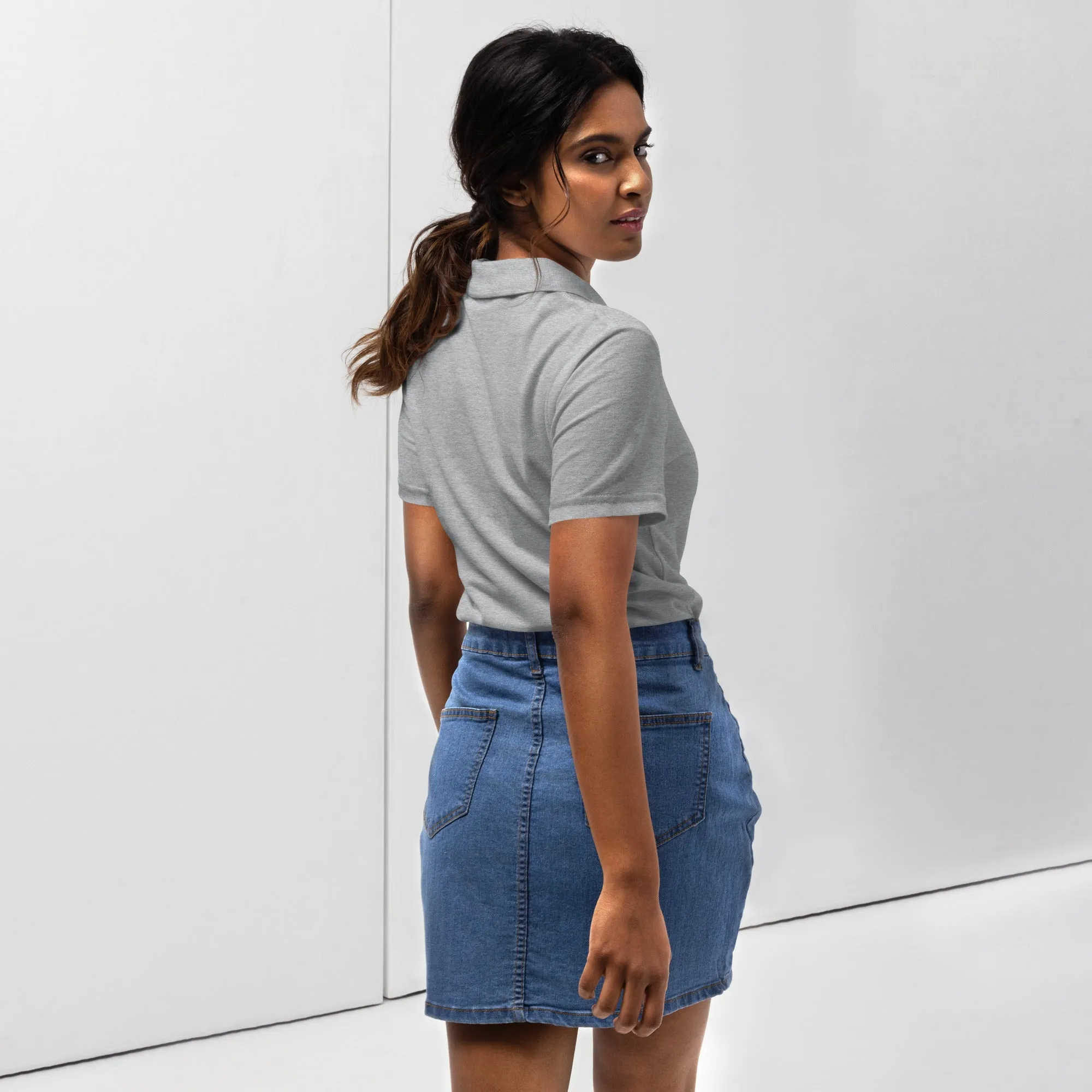 Lightish pique polo shirt
