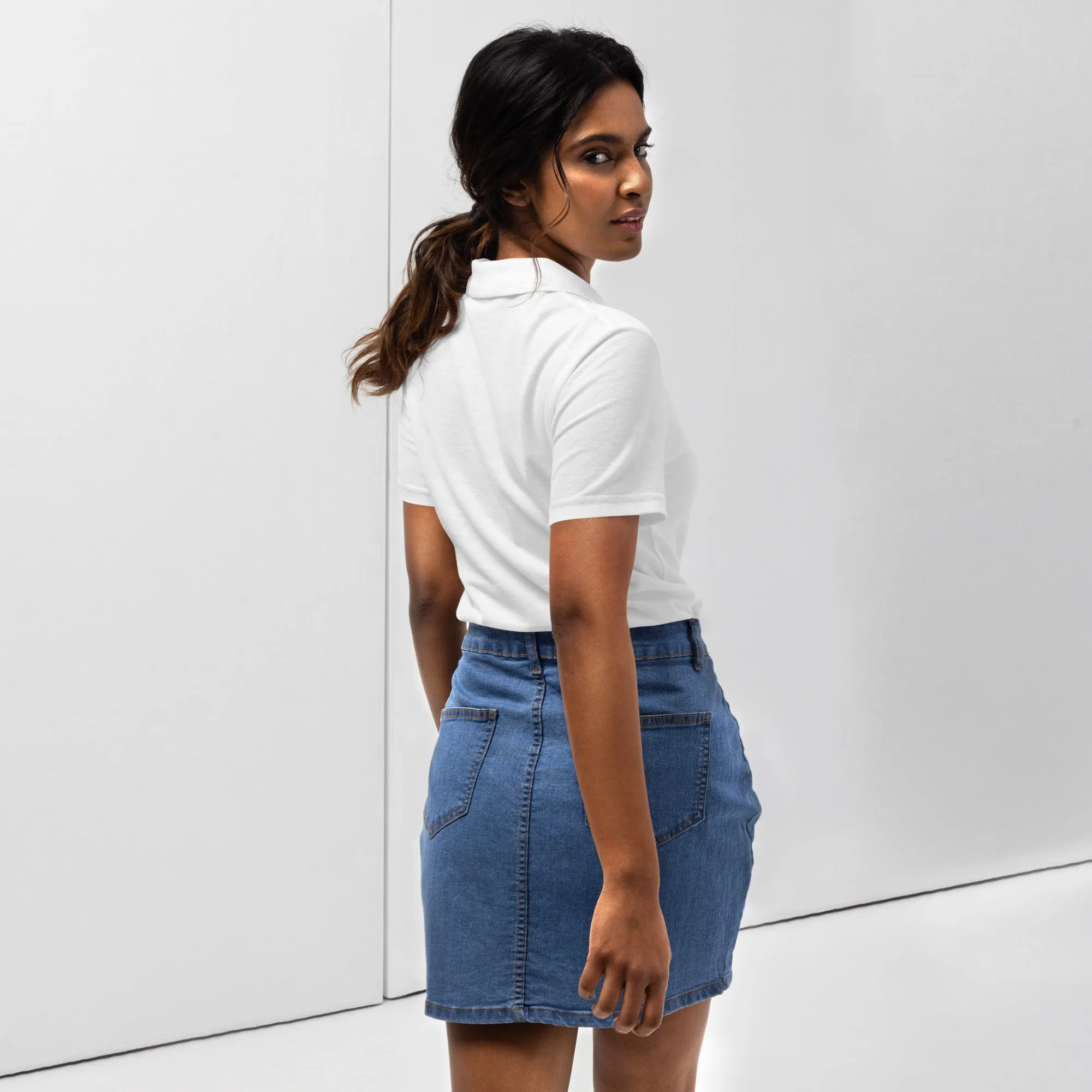 Lightish pique polo shirt