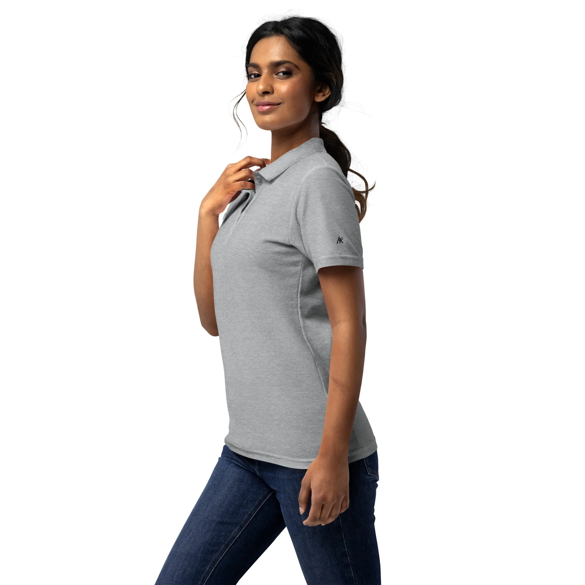 Lightish pique polo shirt