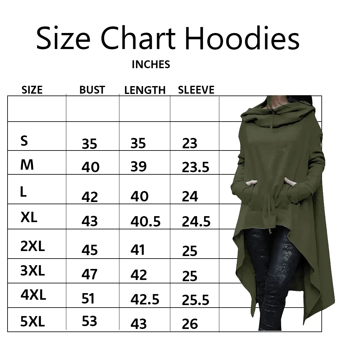 Long Hoodie Solid Black