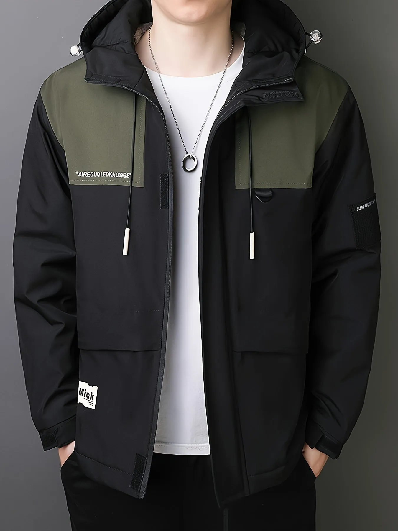 Lässige Baumwoll Kapuzen Windbreaker Und Reißverschluss Winterjacke Für Herren | Perfekt für Outdoor-Aktivitäten