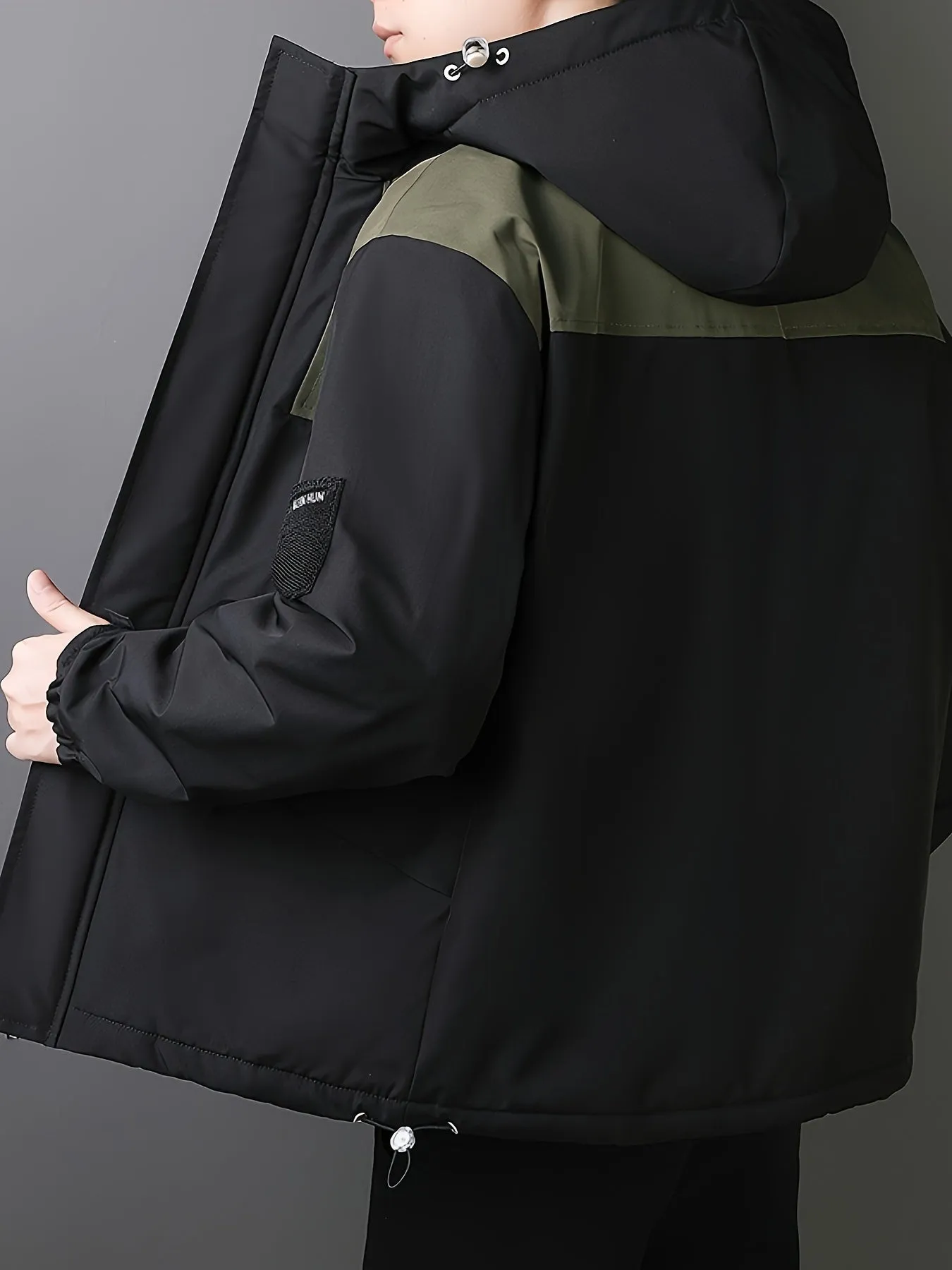 Lässige Baumwoll Kapuzen Windbreaker Und Reißverschluss Winterjacke Für Herren | Perfekt für Outdoor-Aktivitäten