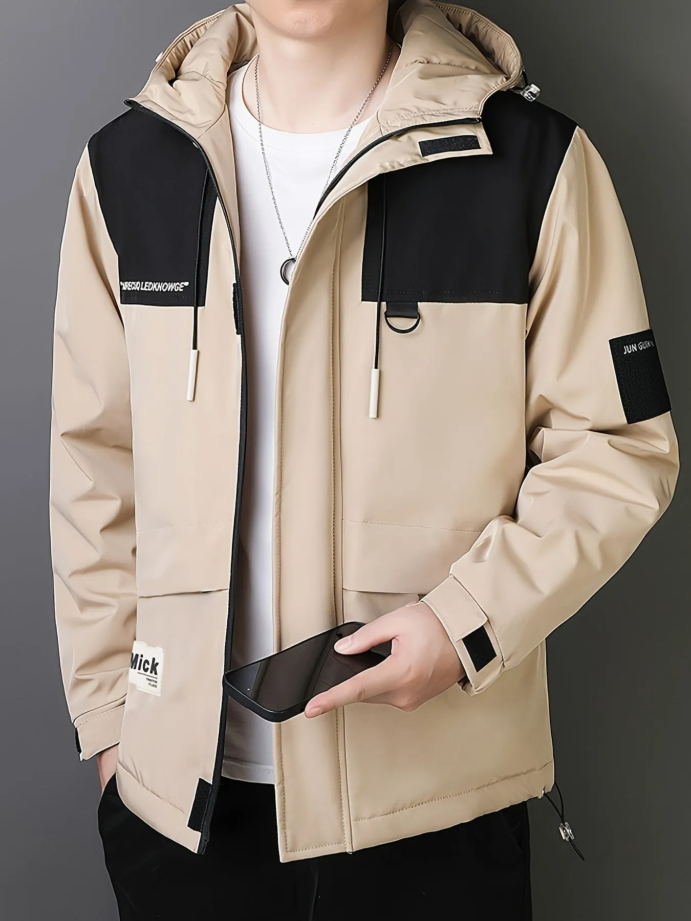 Lässige Baumwoll Kapuzen Windbreaker Und Reißverschluss Winterjacke Für Herren | Perfekt für Outdoor-Aktivitäten